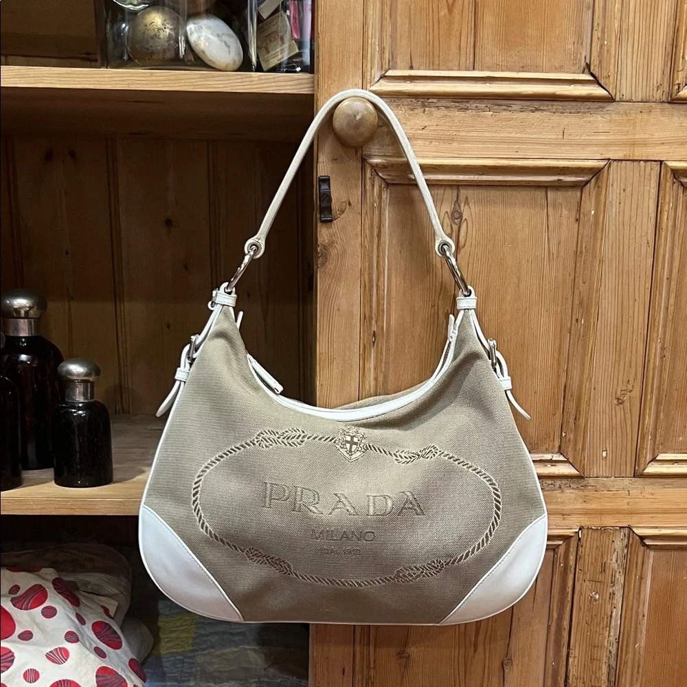 Prada Jacquard Hobo Bag From Canapa Collection - Picture 1 of 16